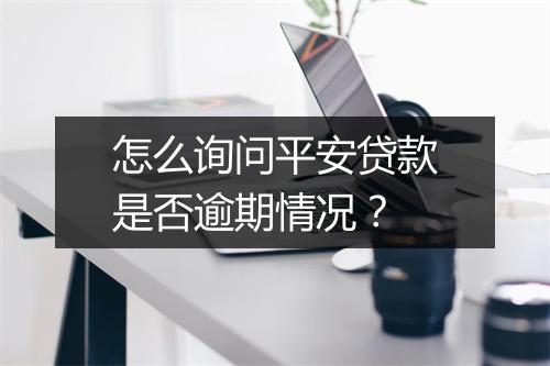 怎么询问平安贷款是否逾期情况？