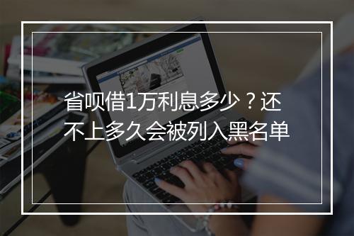 省呗借1万利息多少？还不上多久会被列入黑名单