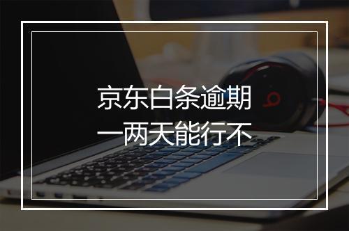 京东白条逾期一两天能行不