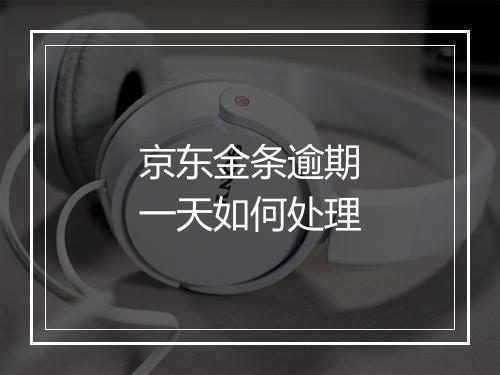 京东金条逾期一天如何处理