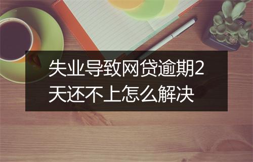 失业导致网贷逾期2天还不上怎么解决