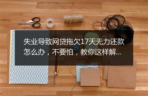 失业导致网贷拖欠17天无力还款怎么办，不要怕，教你这样解决