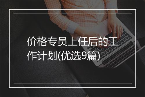 价格专员上任后的工作计划(优选9篇)