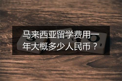 马来西亚留学费用一年大概多少人民币？
