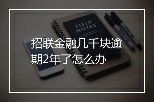 招联金融几千块逾期2年了怎么办