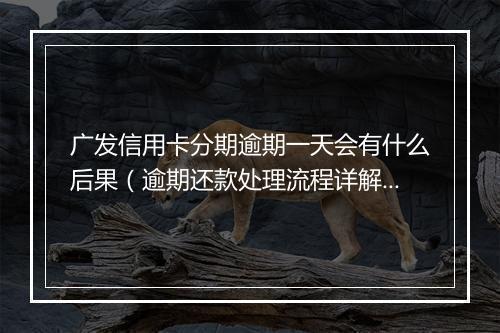 广发信用卡分期逾期一天会有什么后果（逾期还款处理流程详解）