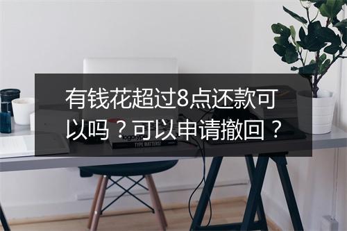 有钱花超过8点还款可以吗？可以申请撤回？