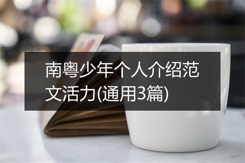 南粤少年个人介绍范文活力(通用3篇)
