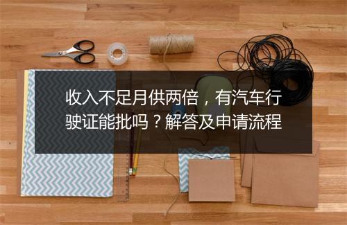 收入不足月供两倍，有汽车行驶证能批吗？解答及申请流程