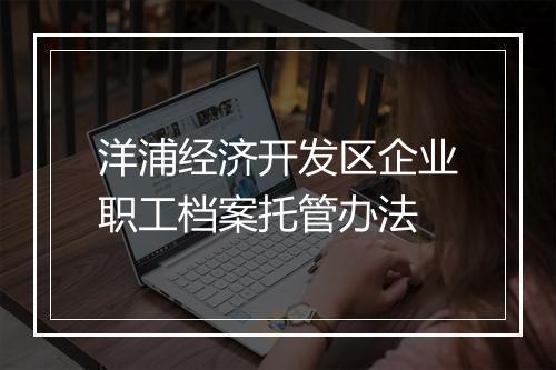 洋浦经济开发区企业职工档案托管办法