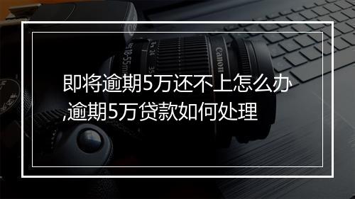 即将逾期5万还不上怎么办,逾期5万贷款如何处理