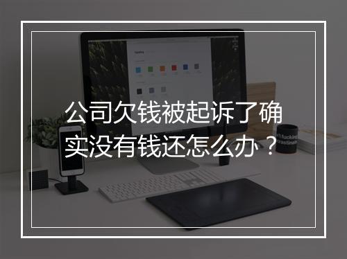 公司欠钱被起诉了确实没有钱还怎么办？