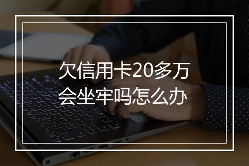 欠信用卡20多万会坐牢吗怎么办