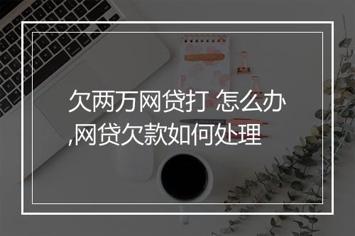欠两万网贷打 怎么办,网贷欠款如何处理