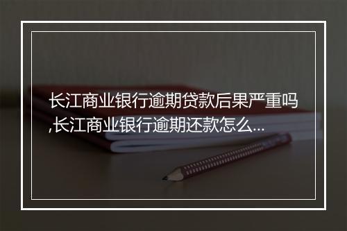 长江商业银行逾期贷款后果严重吗,长江商业银行逾期还款怎么办