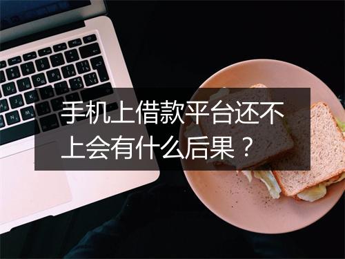 手机上借款平台还不上会有什么后果？