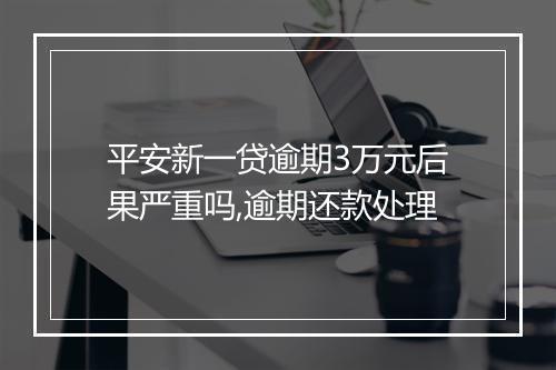 平安新一贷逾期3万元后果严重吗,逾期还款处理