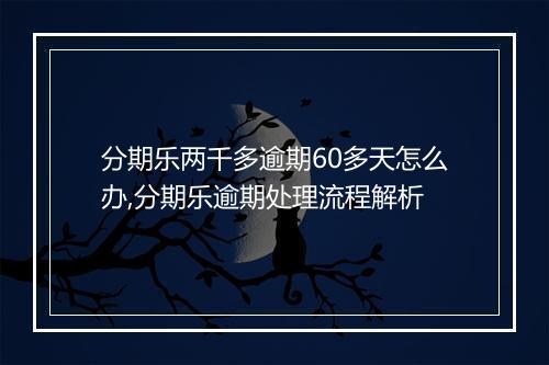 分期乐两千多逾期60多天怎么办,分期乐逾期处理流程解析