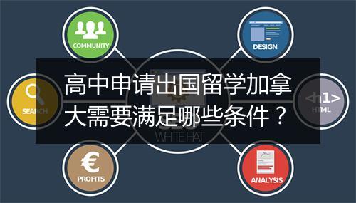 高中申请出国留学加拿大需要满足哪些条件？