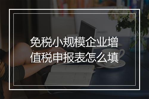 免税小规模企业增值税申报表怎么填