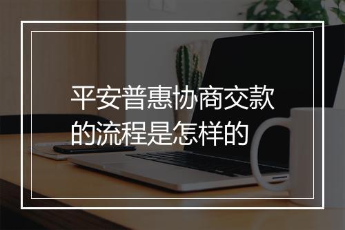 平安普惠协商交款的流程是怎样的