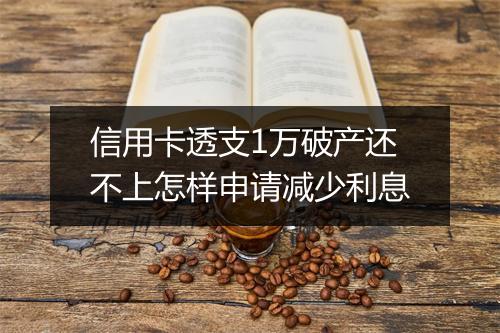 信用卡透支1万破产还不上怎样申请减少利息