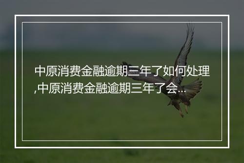 中原消费金融逾期三年了如何处理,中原消费金融逾期三年了会有什么后果
