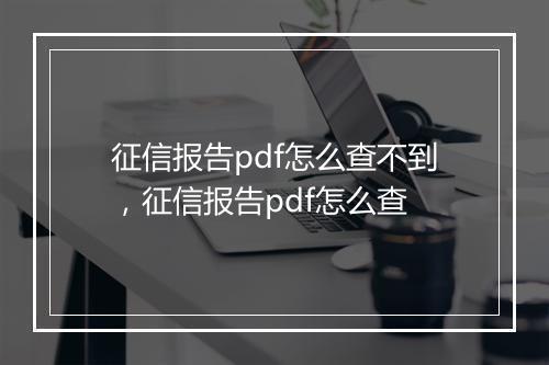 征信报告pdf怎么查不到，征信报告pdf怎么查