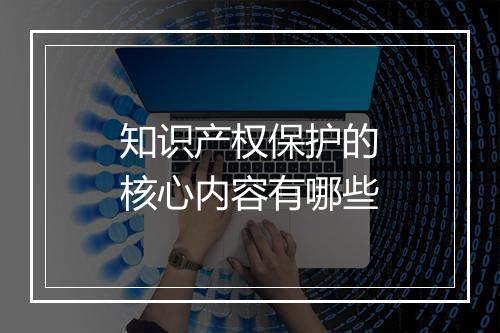 知识产权保护的核心内容有哪些