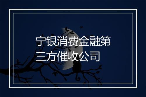 宁银消费金融第三方催收公司