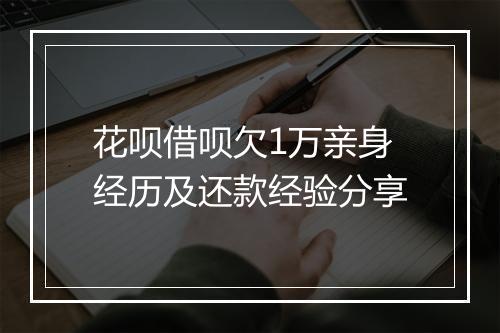 花呗借呗欠1万亲身经历及还款经验分享