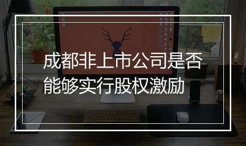 成都非上市公司是否能够实行股权激励