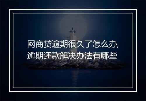 网商贷逾期很久了怎么办,逾期还款解决办法有哪些
