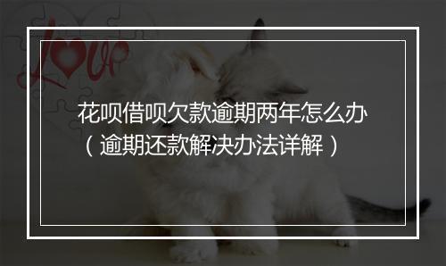 花呗借呗欠款逾期两年怎么办（逾期还款解决办法详解）