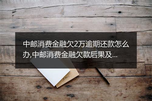 中邮消费金融欠2万逾期还款怎么办,中邮消费金融欠款后果及解决办法