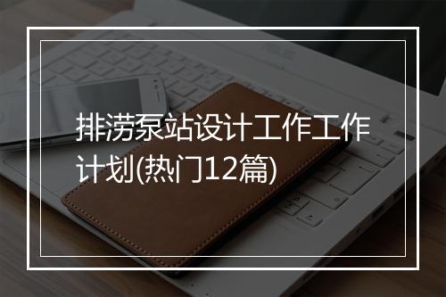 排涝泵站设计工作工作计划(热门12篇)