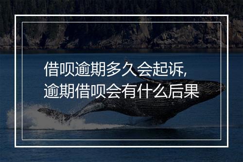 借呗逾期多久会起诉,逾期借呗会有什么后果