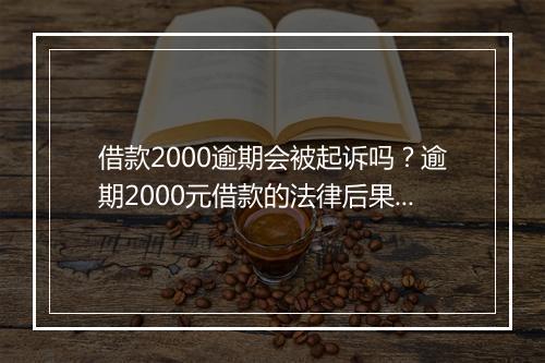 借款2000逾期会被起诉吗？逾期2000元借款的法律后果是什么？