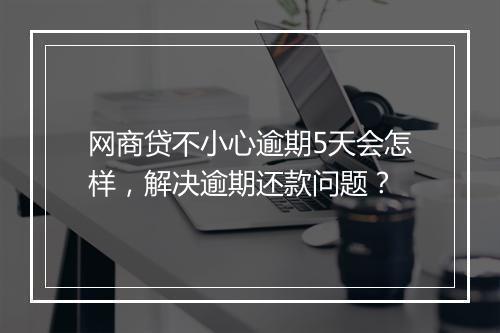 网商贷不小心逾期5天会怎样，解决逾期还款问题？