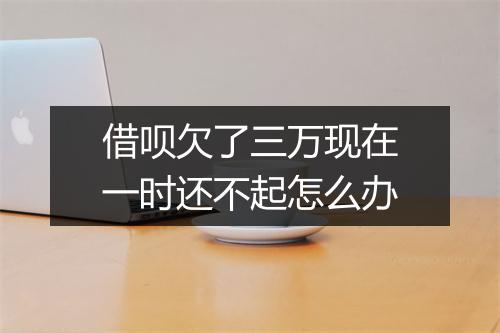 借呗欠了三万现在一时还不起怎么办