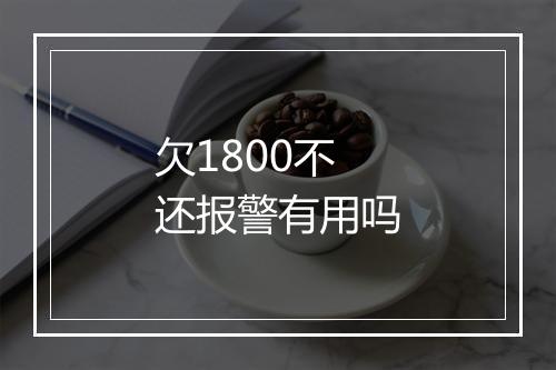 欠1800不还报警有用吗