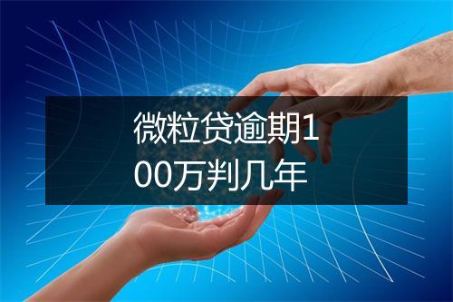 微粒贷逾期100万判几年