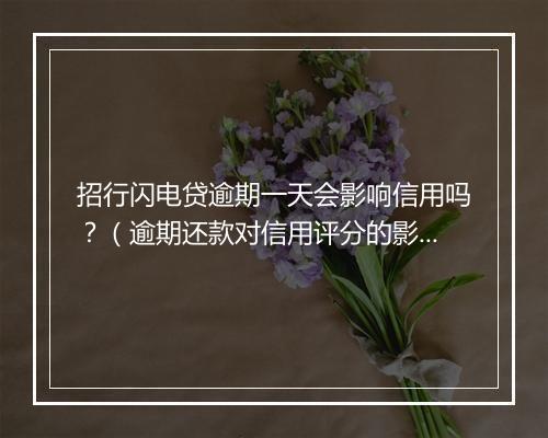 招行闪电贷逾期一天会影响信用吗？（逾期还款对信用评分的影响）