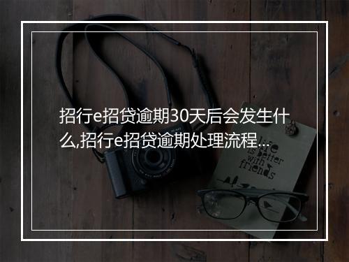 招行e招贷逾期30天后会发生什么,招行e招贷逾期处理流程详解