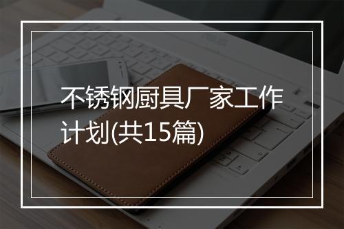 不锈钢厨具厂家工作计划(共15篇)