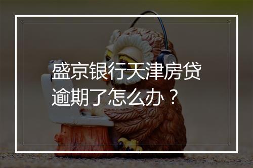 盛京银行天津房贷逾期了怎么办？