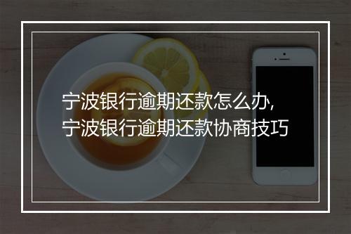 宁波银行逾期还款怎么办,宁波银行逾期还款协商技巧