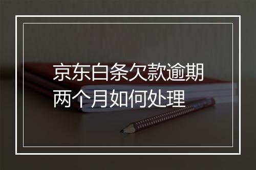 京东白条欠款逾期两个月如何处理
