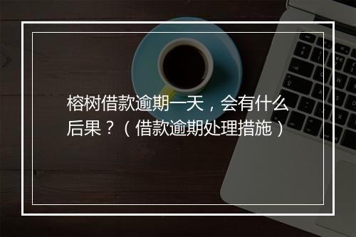 榕树借款逾期一天，会有什么后果？（借款逾期处理措施）