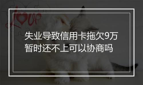 失业导致信用卡拖欠9万暂时还不上可以协商吗